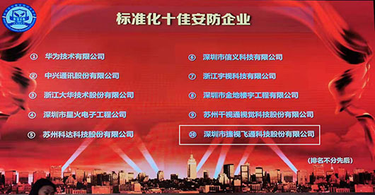致力视讯与安防，利发国际app荣获2019年度“标准化十佳安防企业”称呼